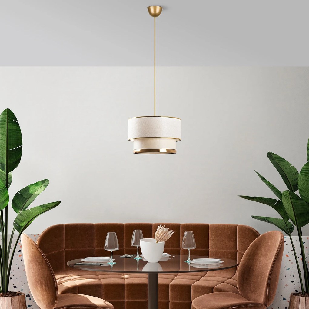 Závesná lampa, Cake - Cream, Gold