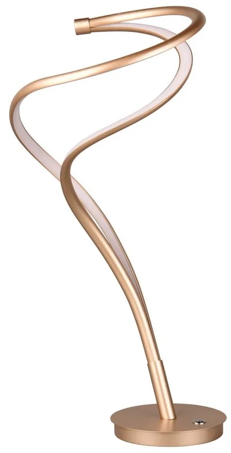 LED stolová lampa s kovovým tienidlom v zlatej farbe (výška 56 cm) Nala – Trio Select