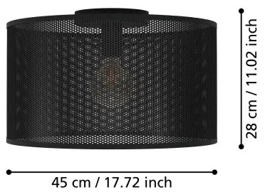 Eglo 43794 - Stropné svietidlo MANBY 1xE27/40W/230V