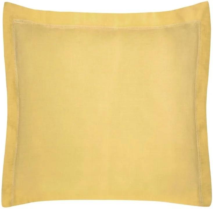 DomTextilu Žltá jednofarebná bavlnená obliečka na vankúš 40x40 cm Žltá 39036-183065