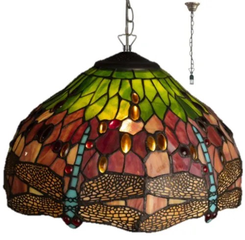 Vitrážový luster Tiffany Ø42 MULTICOLOUR 1*E27