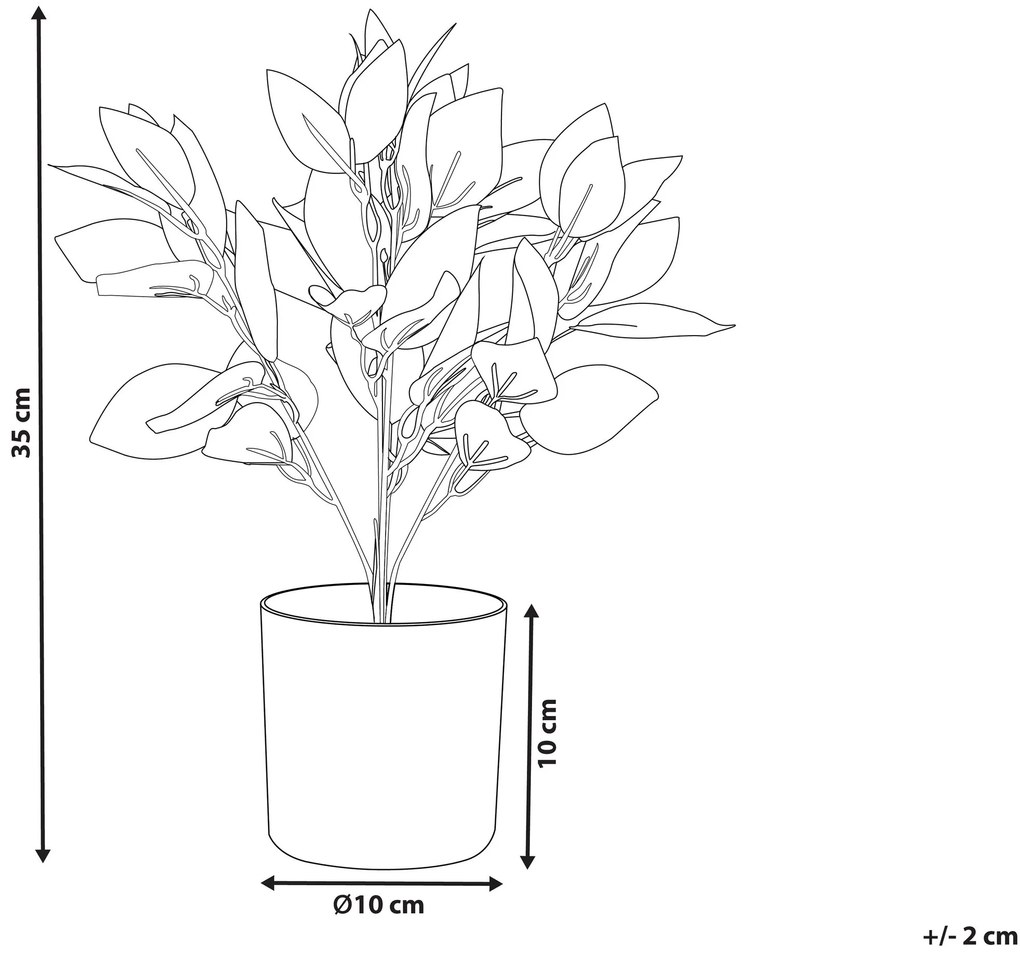 Umelá rastlina v kvetináči 35 cm TRADESCANTIA Beliani