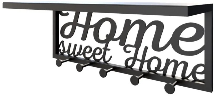 Nástenný vešiak s policou HOME SWEET HOME 70