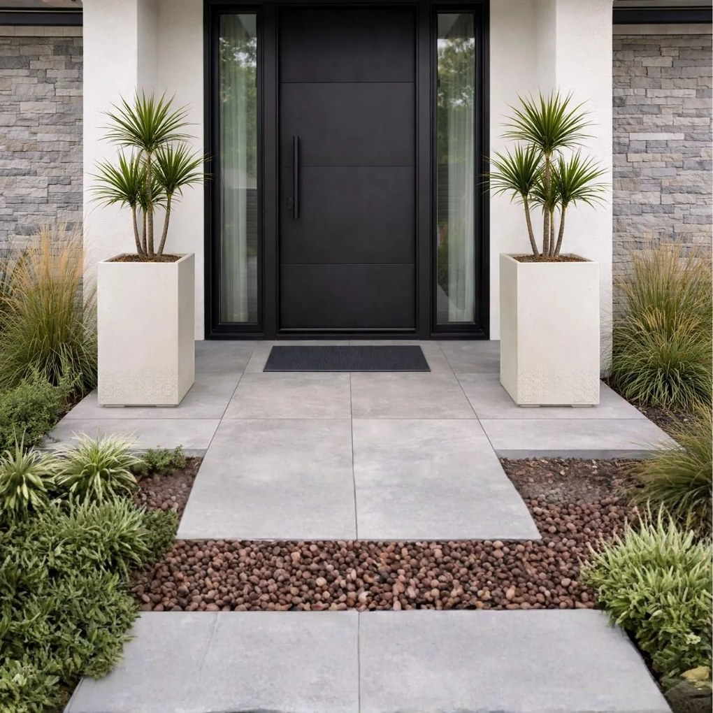 Sada 2 ks květináčů BETONIQUE 40x40/60x40 cm béžová