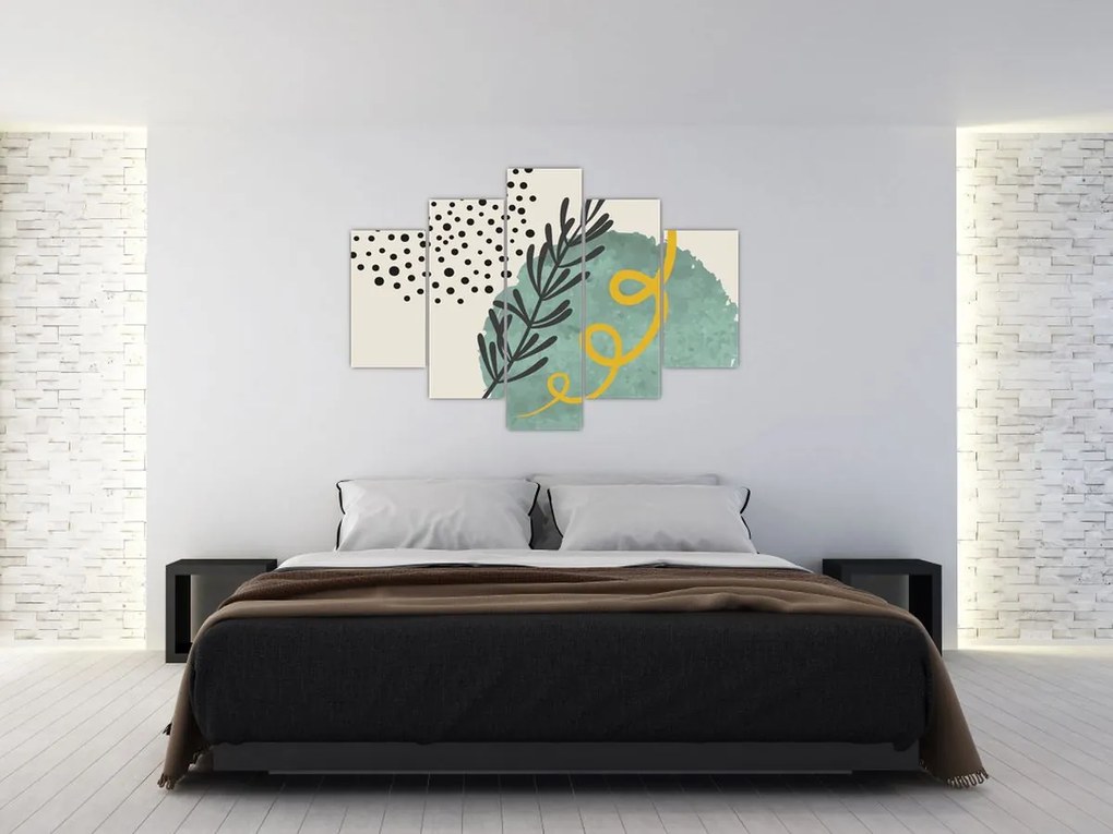 Obraz - Abstraktné listy N⁰1 (150x105 cm)