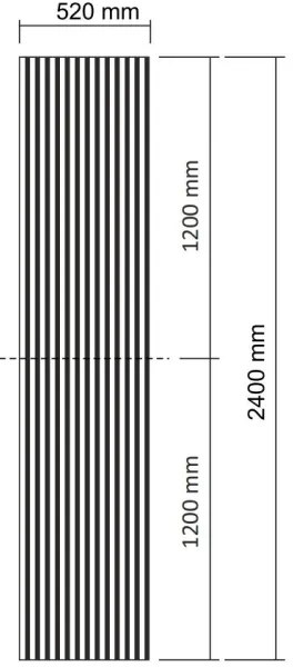 BATH DELUXE 54-240-11-86-12 - Akustický obklad VASALUND 240x52 cm dub