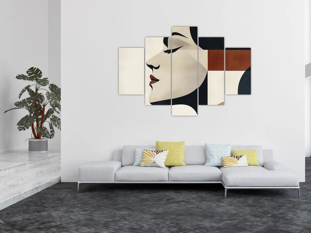 Obraz - Žena z profilu (150x105 cm)