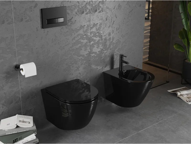 Mexen Lena, závesný bidet, čierna lesklá, 35224870