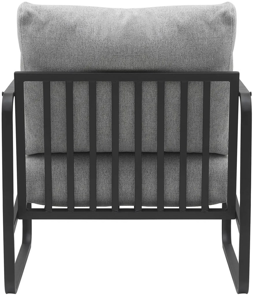 Kreslo Manea - látka / kov - Svetlo sivá