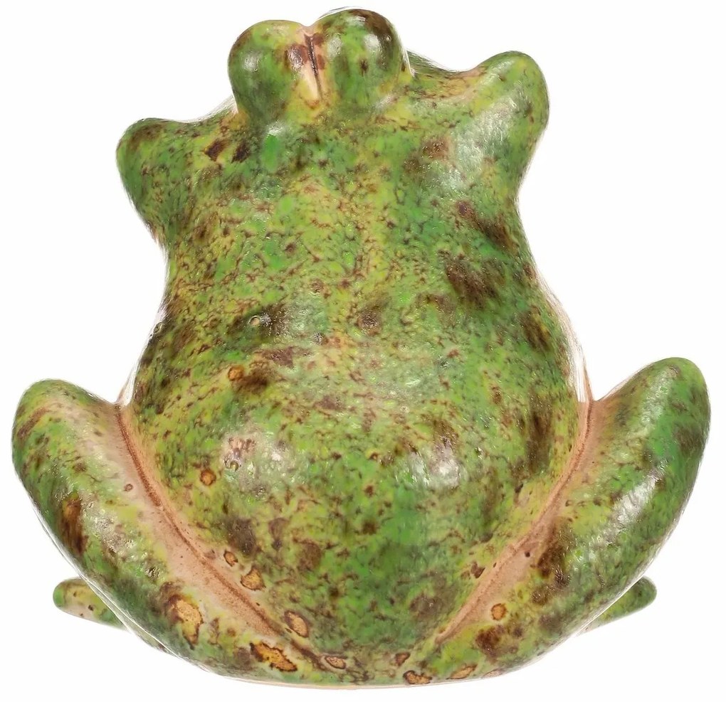Keramická záhradná dekorácia Žaba, 13 x 10 x 12 cm, 10 cm