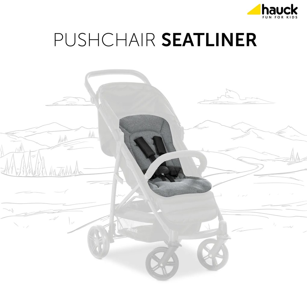 Hauck Podložka do kočíka Liner Charcoal