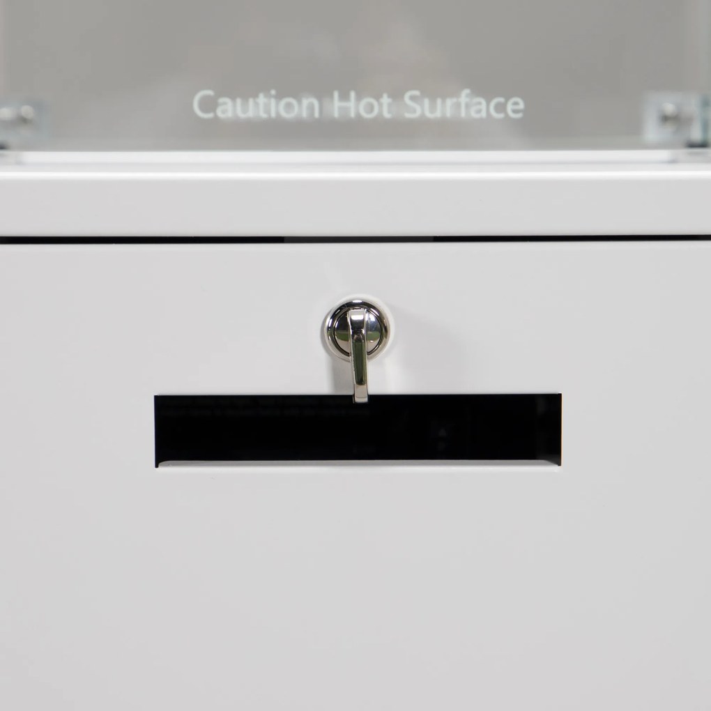 Stôl s plynovým ohniskom Berry biely