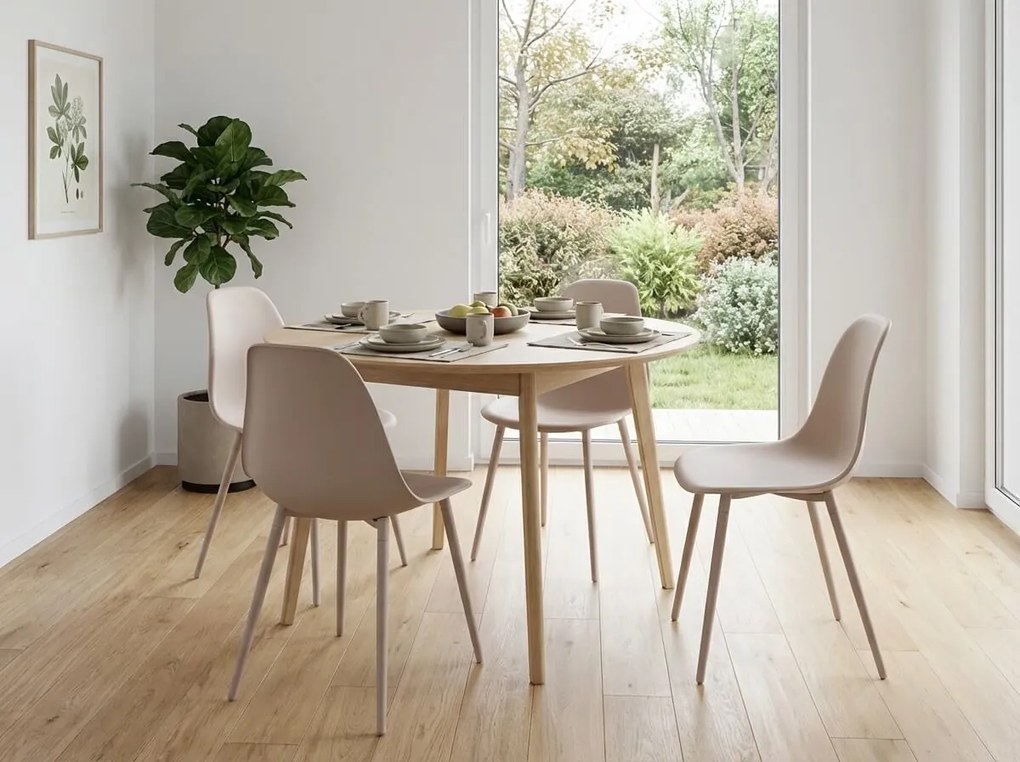 Jedálenská stolička OSAKA plastová, béžová