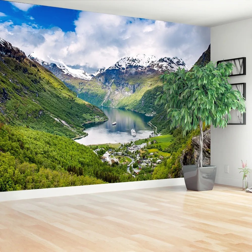 Fototapeta Vliesová Fjord nórska 208x146 cm