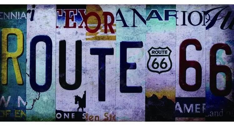 Ceduľa značka Route 66