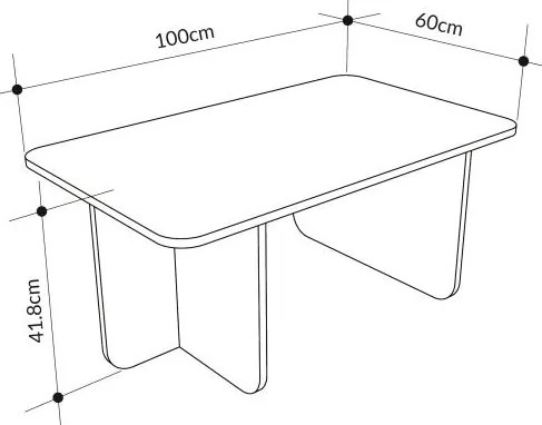 Houseland Hillary konferenčný stolík 100 cm zafírový dub/pieskovec