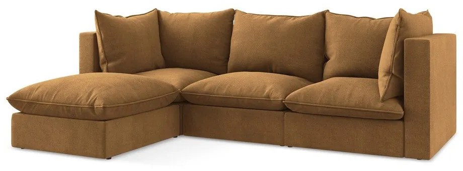 Terakotová rohová pohovka (ľavý roh/s leňoškou) Manao – Makamii