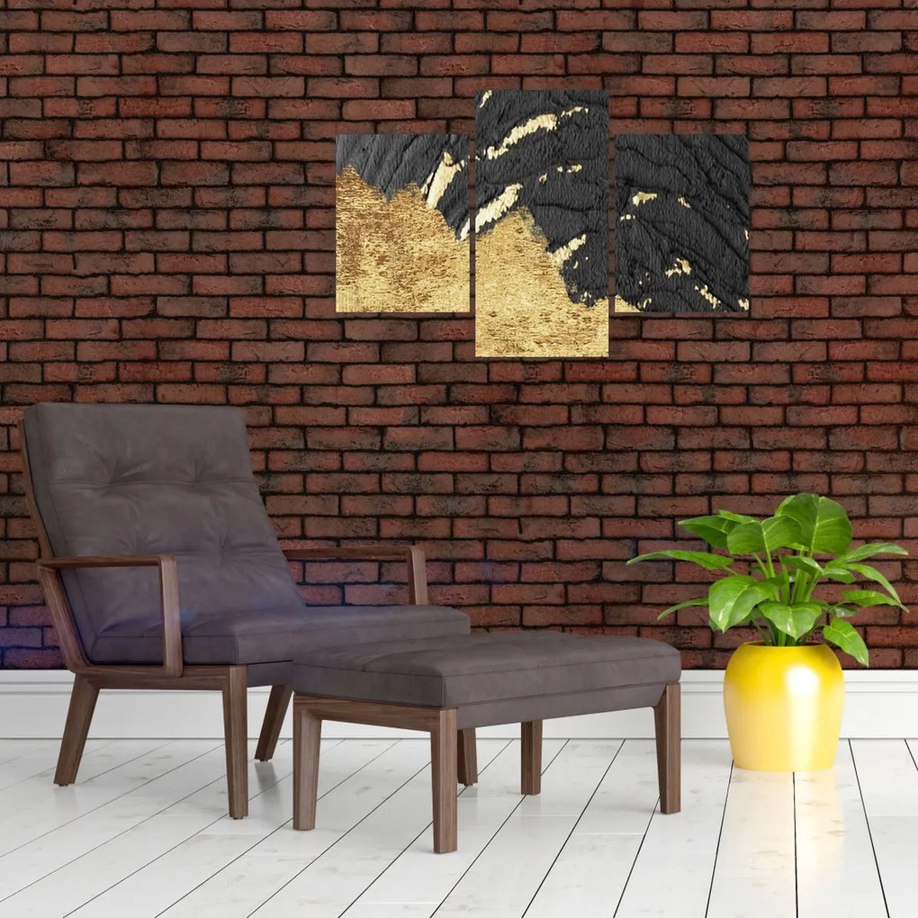 Obraz - Zlatá štruktúra N⁰1 (90x60 cm)