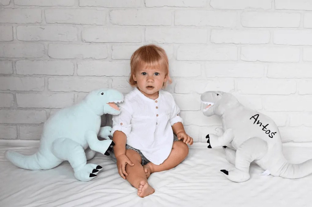 Plyšový Tyranosaurus mätový L s menom Péťa