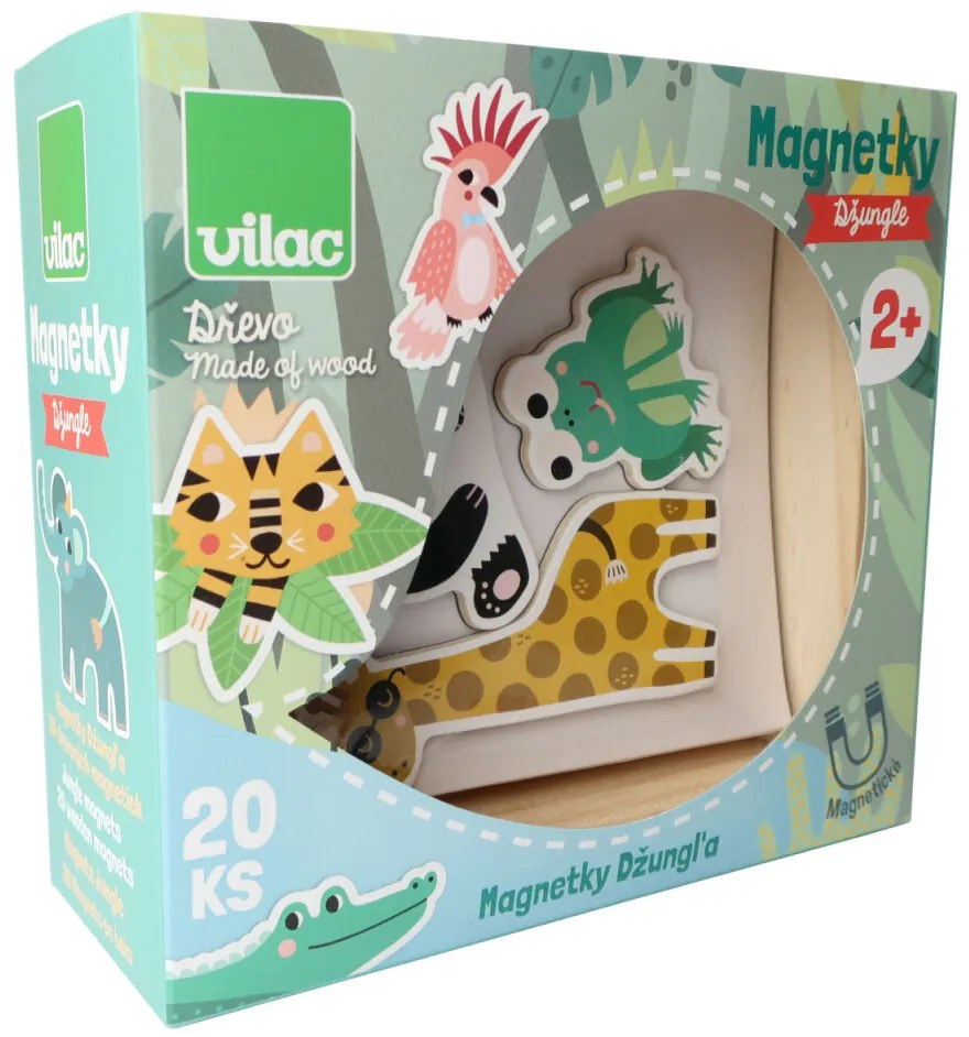 Drevené magnetky - Džungľa - 20 ks