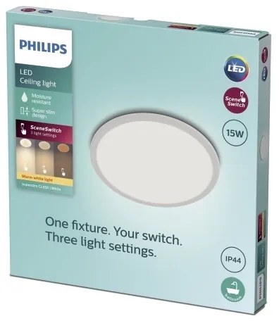 Philips - LED Stmievateľné kúpeľňové svietidlo SCENE SWITCH LED/15W/230V IP44