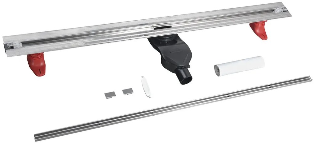 Polysan, SLIM SPRING nerezový sprchový kanálik s roštom, 250-1200mm, SV120