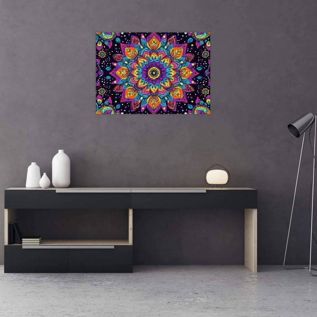 Obraz - Kaleidoskopická mandala (70x50 cm)