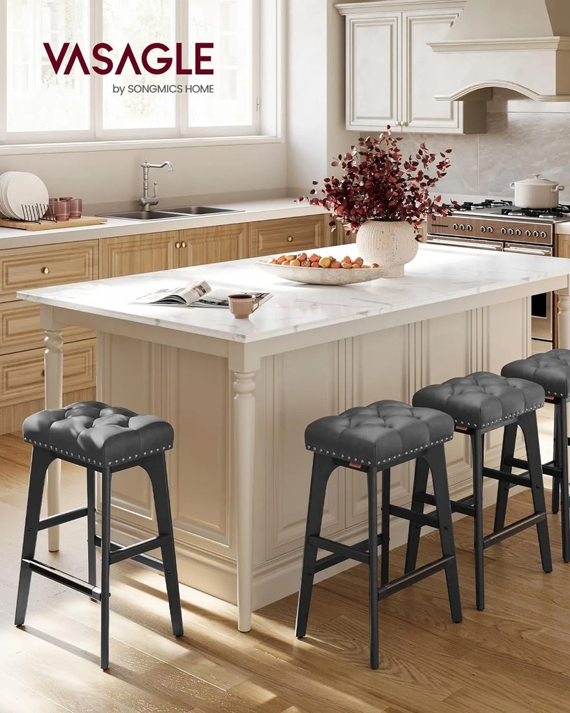 Sada 2 ks barových stoličiek Vasagle Bland atramentovo čierna