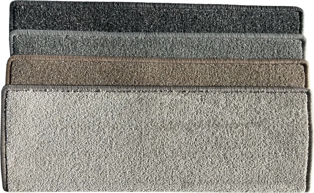 Nášľapy na schody Messina šedá obdĺžnik, samolepiaci - 25x80 obdĺžnik (rozmer vrátane ohybu) Vopi