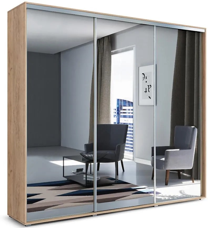 Skriňa Jagoda A31 - 278 tri zrkadlá craft zlatá