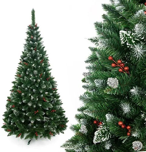 Vianočný stromček Borovica diamantová s jarabinou 180 cm