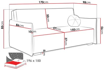 Rozkladacia pohovka Carivia Glov IV (modrá) (s úl. priestorom). Vlastná spoľahlivá doprava až k Vám domov. 1105477