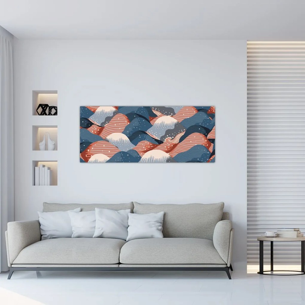 Obraz - Japonské vlny (120x50 cm)