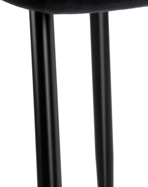 Jedálenská stolička FRESNO VELVET čierna