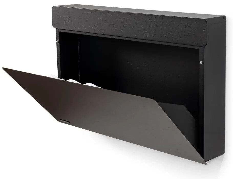 Čierna kovová výklopná/závesná skrinka na topánky 78x48x13 cm Luigi – Spinder Design