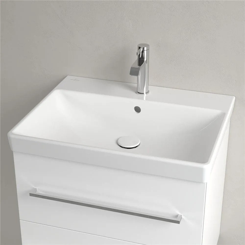 VILLEROY &amp; BOCH Avento závesné umývadlo s otvorom, s prepadom, 600 x 470 mm, biela alpská, 41586001