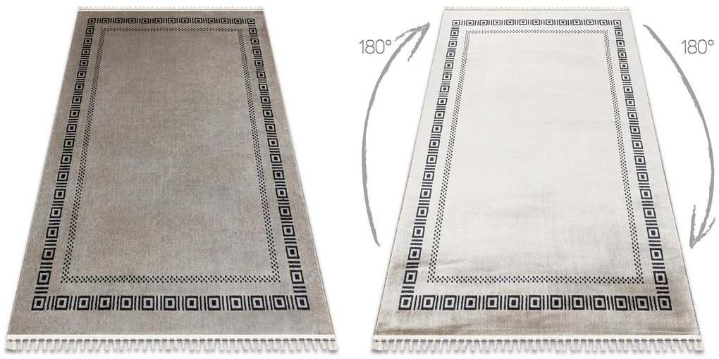 Koberec AMOUR 53098A béžovo/ čierny- grécky