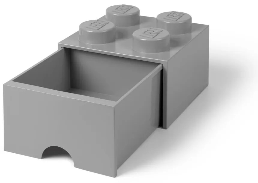Sivý úložný box štvorec LEGO®
