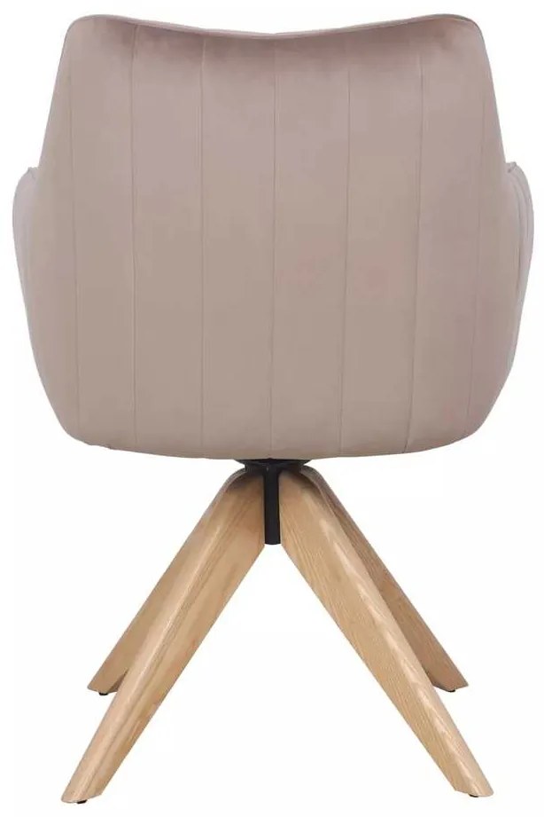 Jedálenská stolička Azalia D Velvet, béžová / dub