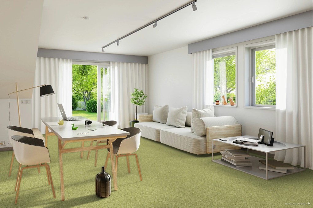 Condor Carpets, Metrážny koberec Carousel 41, na mieru, šíře 4m, zelená, filc, detská izba