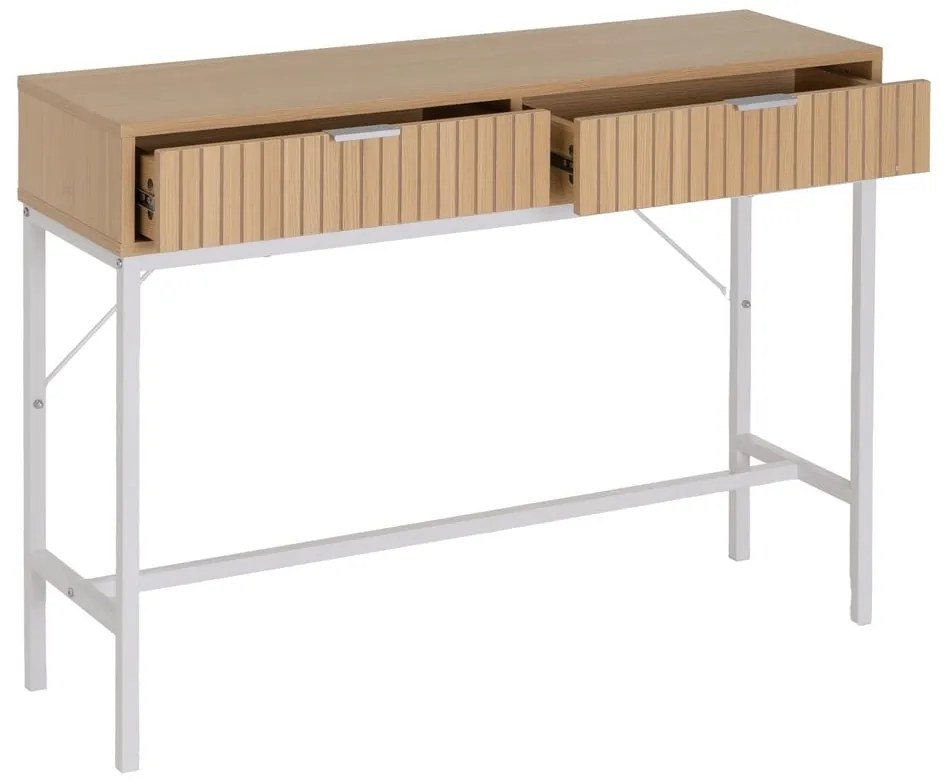 Konzolový stolík v dekore duba v prírodnej farbe 30x100 cm Mid-Lines – Casa Selección