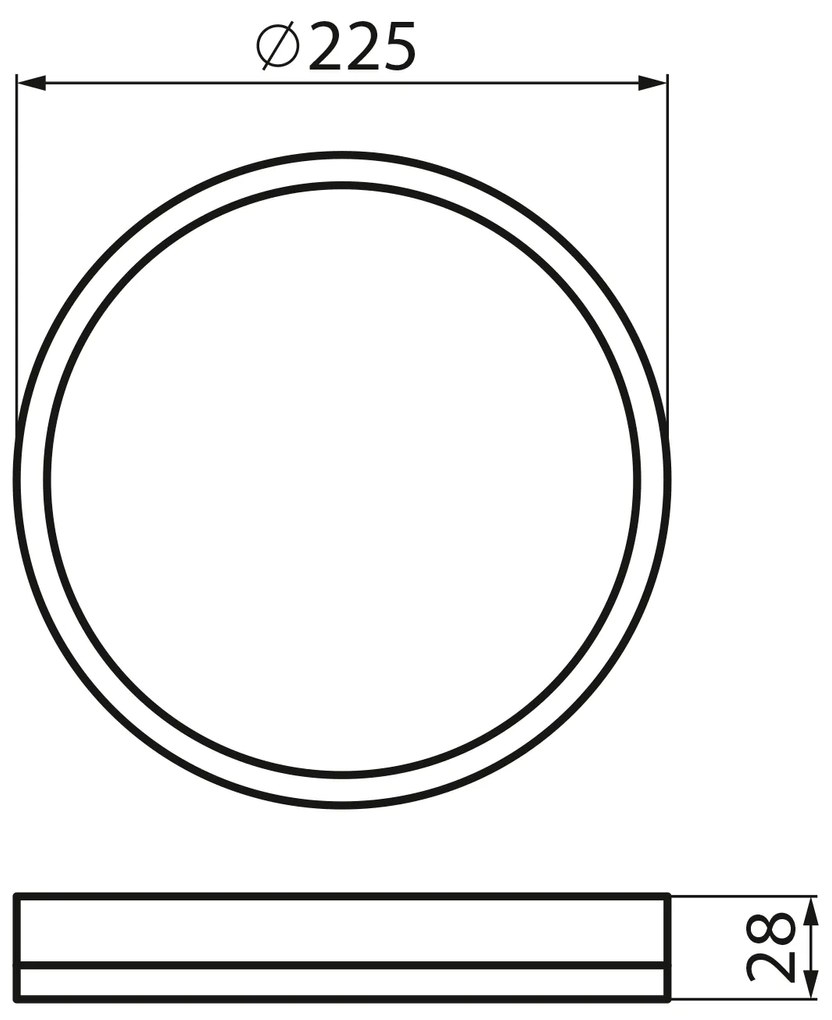 KANLUX KANLUX, AZPO stropné LED svietidlo, priemer 225mm, 11,8W, IP54, biela, 31500