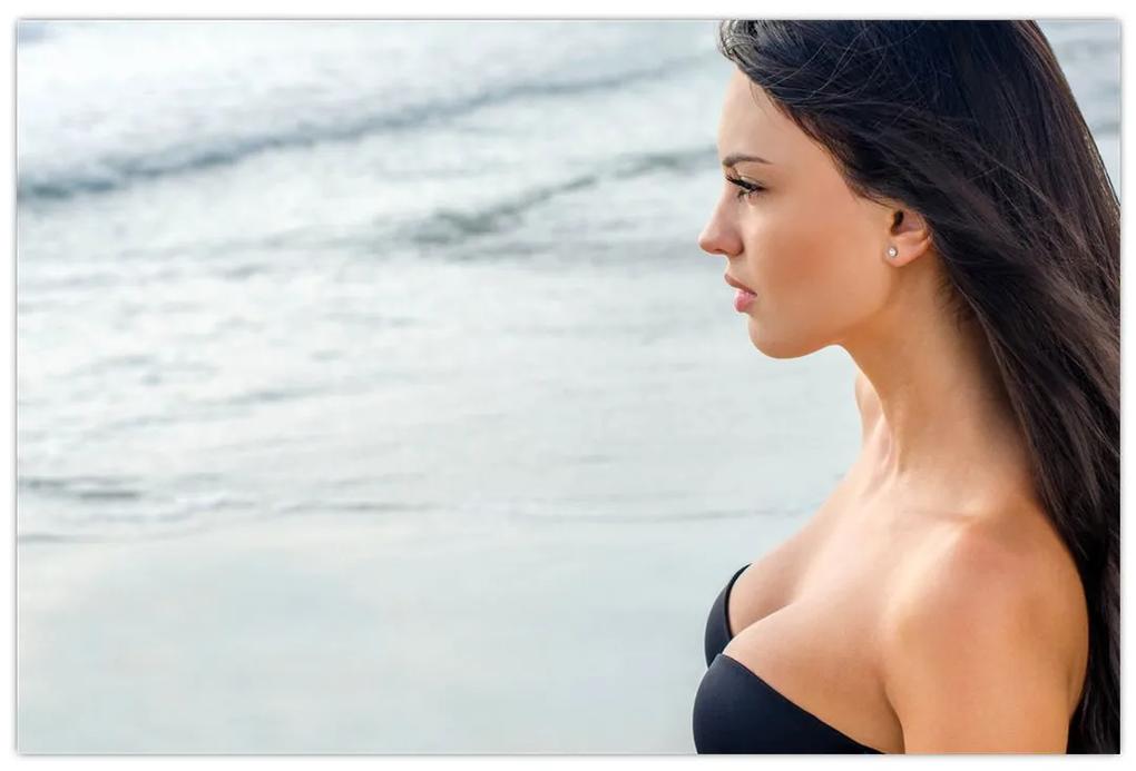 Obraz ženy na pláži (90x60 cm)