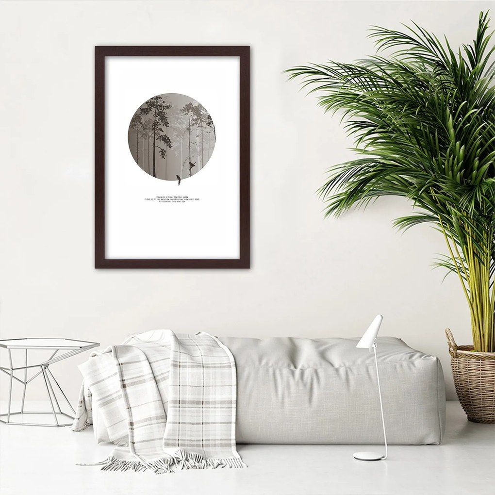 Gario Plagát Vtáky v lese Farba rámu: Bez rámu, Rozmery: 30 x 45 cm
