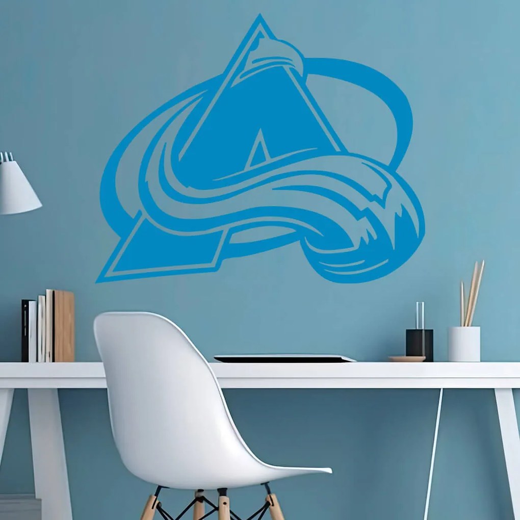 Veselá Stena Samolepka Hokejový tím Colorado Avalanche Farba: bílá, Veľkosť: 40 x 32 cm
