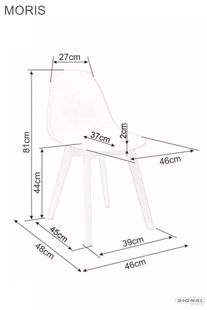 Jídelní židle Moris šedá/buk