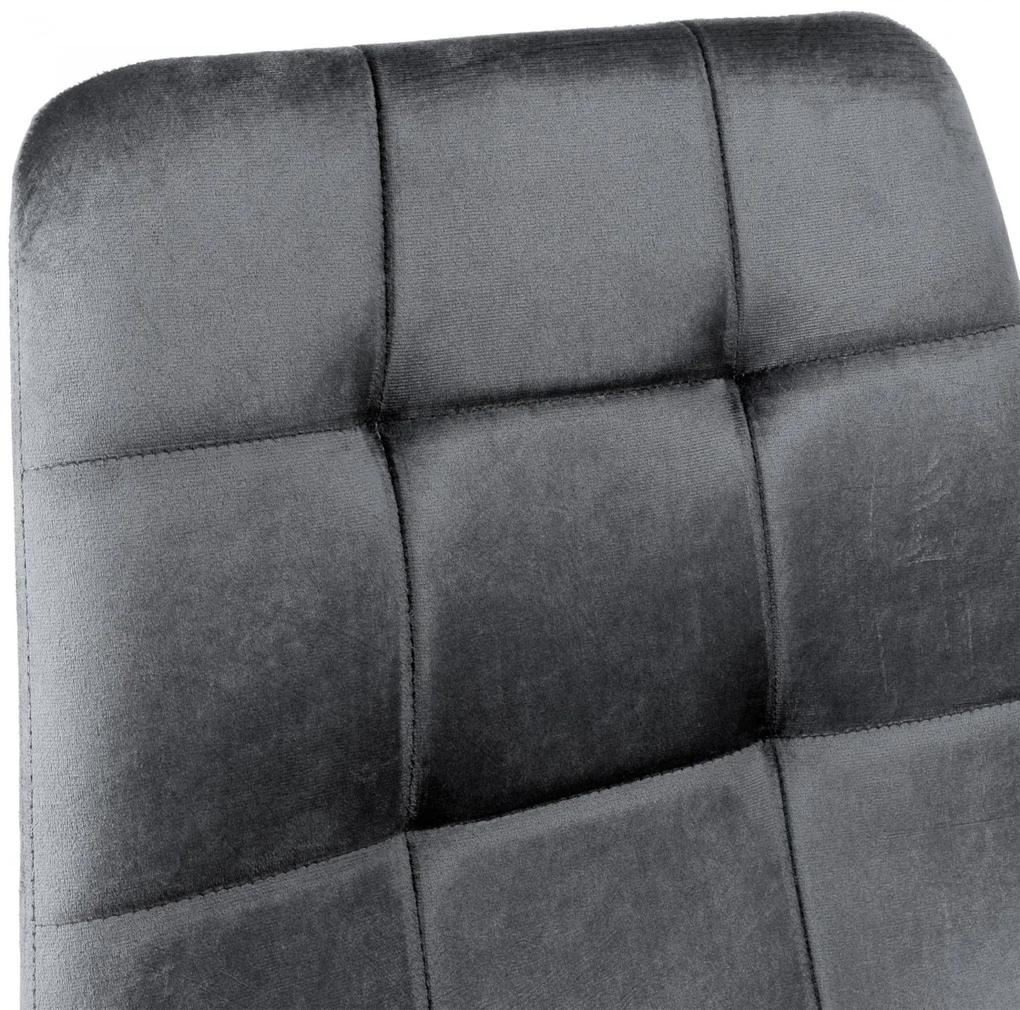 Čalouněná židle DENVER samet šedá