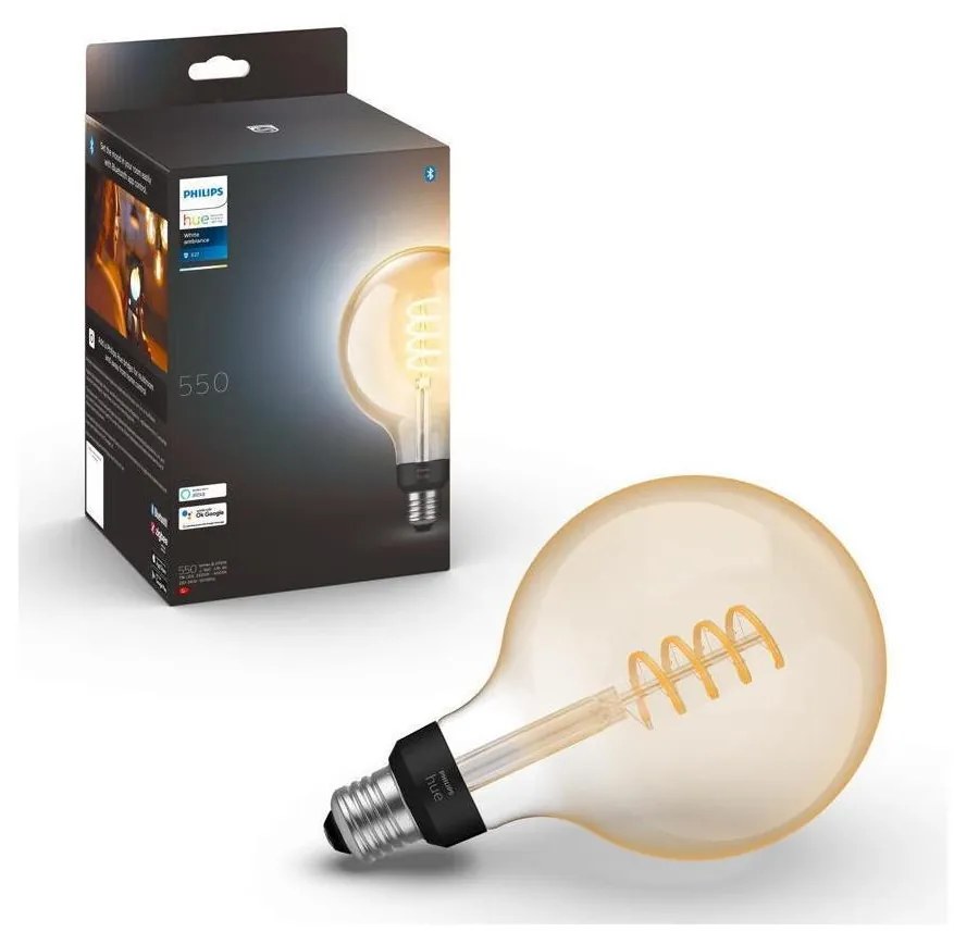 Philips LED Stmievateľná žiarovka Philips Hue WHITE AMBIANCE G125 E27/7W/230V 2200-4500K P4643