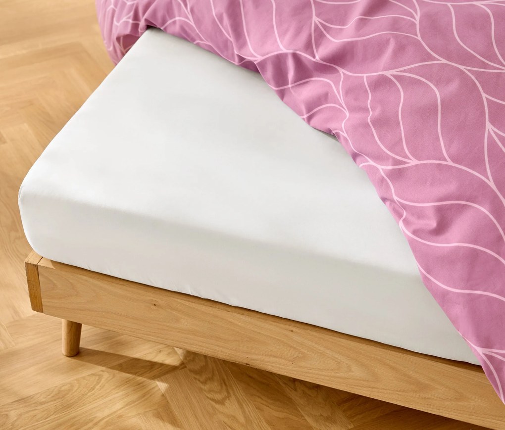 Napínacie prestieradlo z perkálu, biele, nadmerná veľkosť