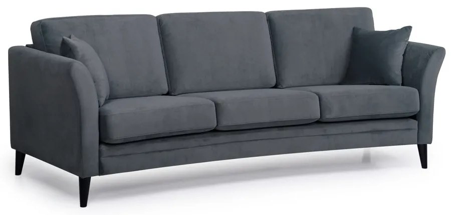 Sivá zamatová pohovka 237 cm Eden - Scandic